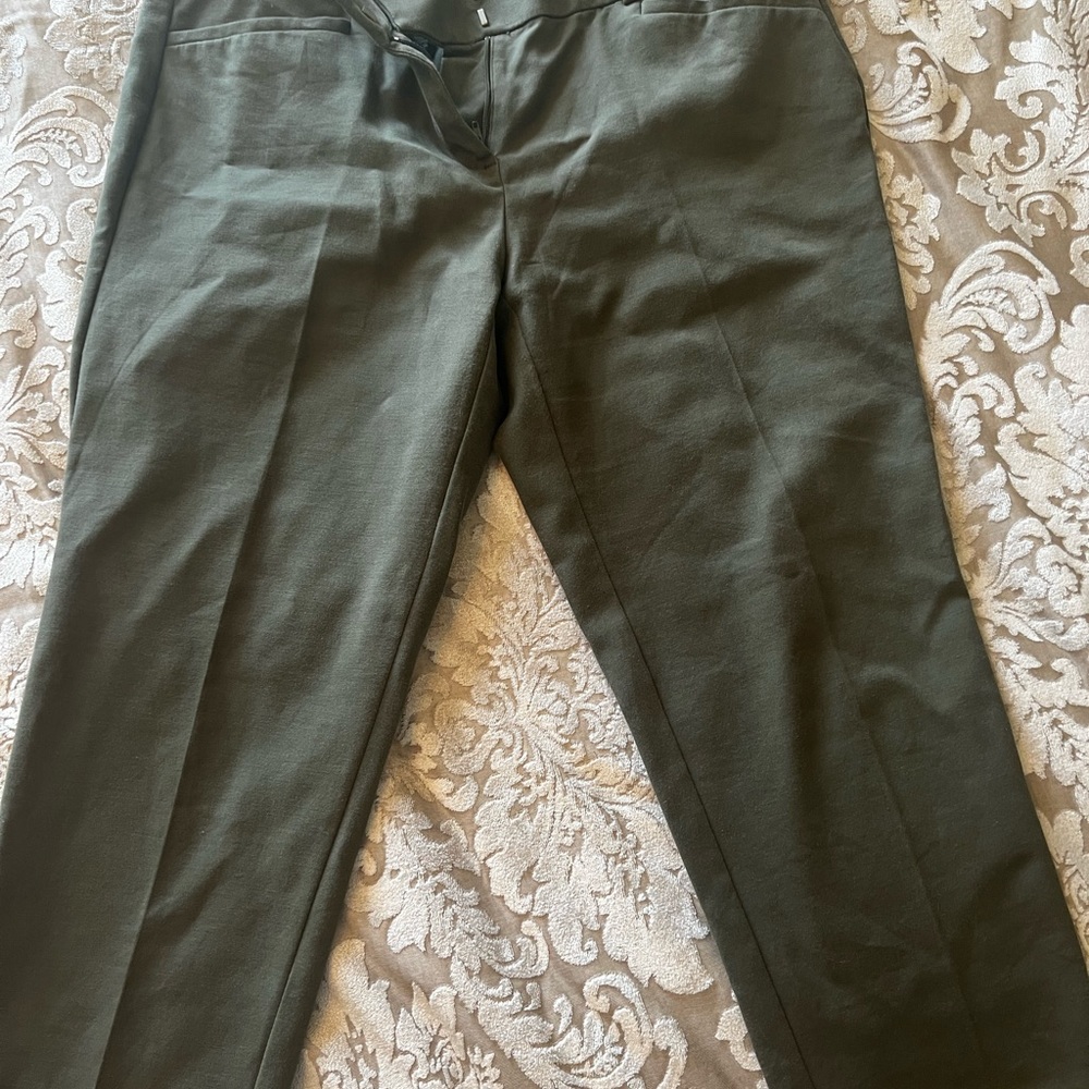 Loft 8P Olive Green Cropped Riviera pant, worn once.